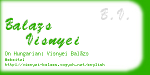 balazs visnyei business card